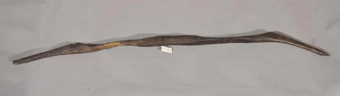 Лук XIV в. найден на Троицком раскопе в 1990 г.