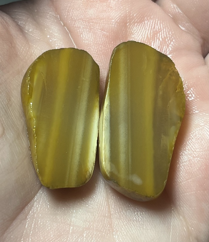 Первый камень после распила