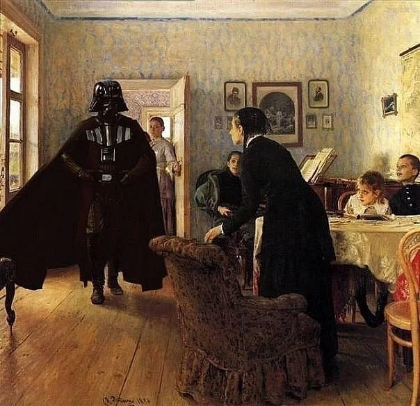 We didn't wait - Art, Painting, Humor, Photoshop, Darth vader