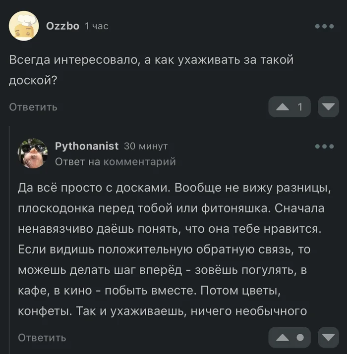 Неожиданный урок пикапа от пикабушника - Комментарии на Пикабу, Скриншот, Комментарии, Пикап, Пикап-Мастер, Забавное