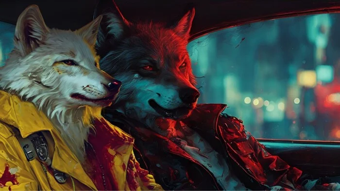 Furry art by Wolfmks #62 - My, Art, Neural network art, Furry art, Furry, Art, Wolf, Furry wolf