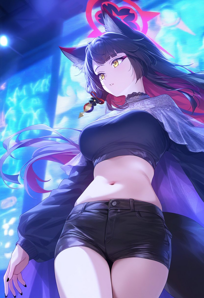 Wakamo Blue Archive, Kosaka Wakamo, , , , Anime Art, ,  , Animal Ears, Crowna