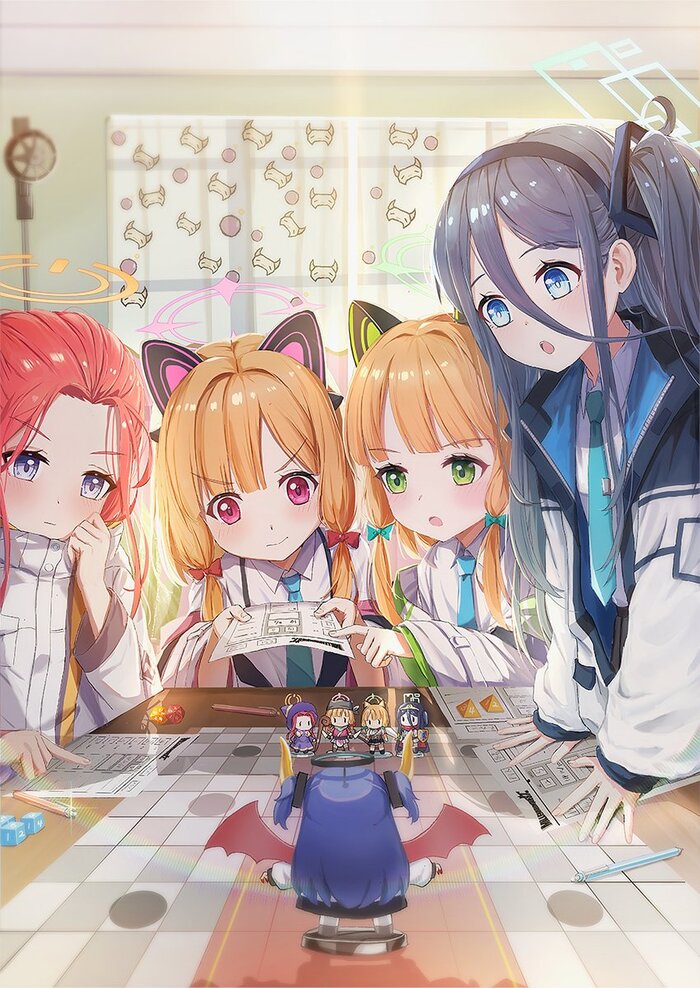     Anime Art, , , , Blue Archive, Hayase Yuuka, Saiba Momoi, Saiba Midori, Tendou Alice, Hanaoka Yuzu, Animal Ears,  