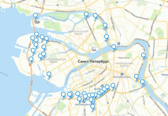 Новая карта парковок для электросамокатов в Петербурге