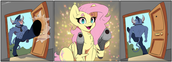 Putting Your Hoof Down My Little Pony, Fluttershy, Iron Will, Skitsroom