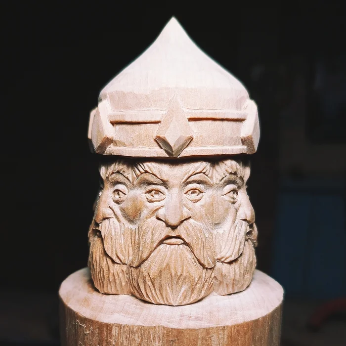 Wood carving... - My, Wood carving, Handmade, Woodworking, Needlework with process, Slavic mythology, Longpost