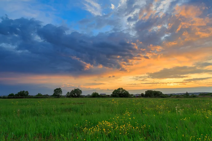 Before the rain - My, Landscape, Sunset, Nature, Longpost