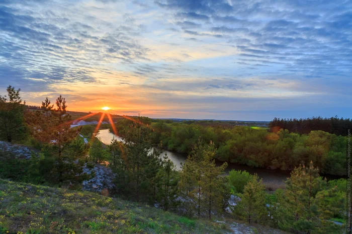 Quiet Pine River at dawn - My, dawn, Landscape, Nature, Longpost