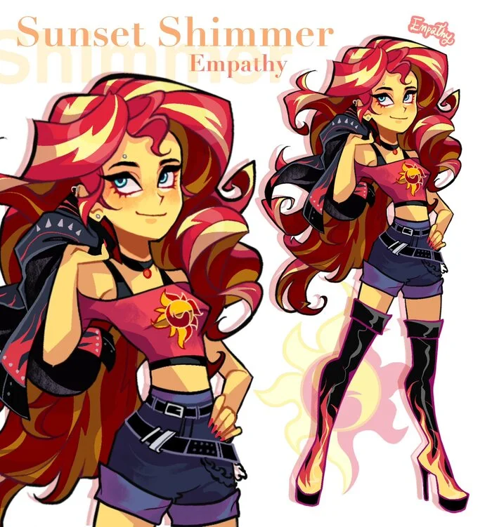 Bacon Flavored Empathy - My little pony, Sunset shimmer, Equestria girls, Art