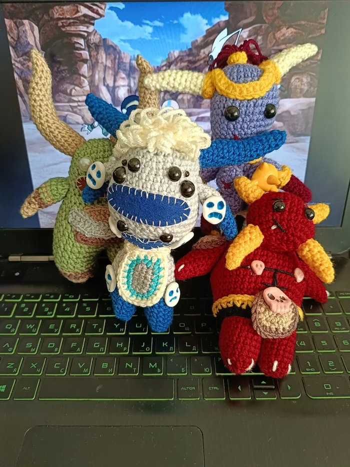 Chaos Gods - My, Warhammer, Amigurumi, Presents, Knitting, Knitted toys, Warhammer 40k, Warhammer fantasy battles, Old warhammer, Fantasy, Demon, Longpost