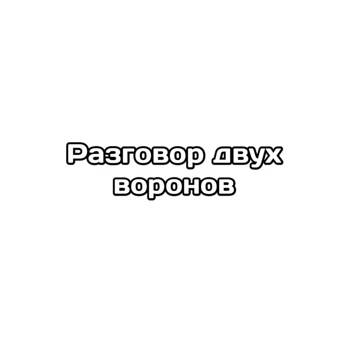 Даже сцену после титров сделал - Юмор, Картинка с текстом, Ворона, Разговор, Кар, Длиннопост