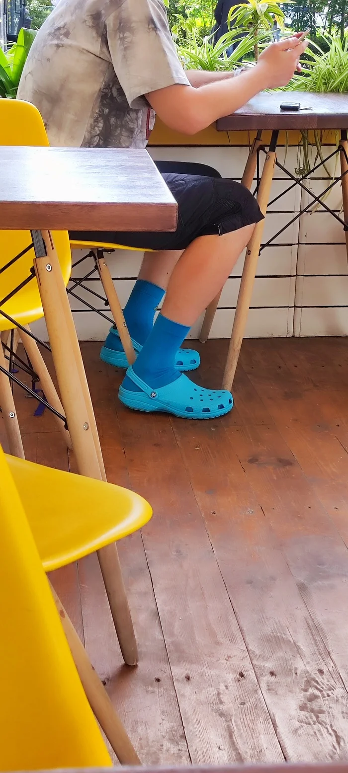 Crocs with socks - My, Crocs, Socks, Longpost, Shoes, The photo