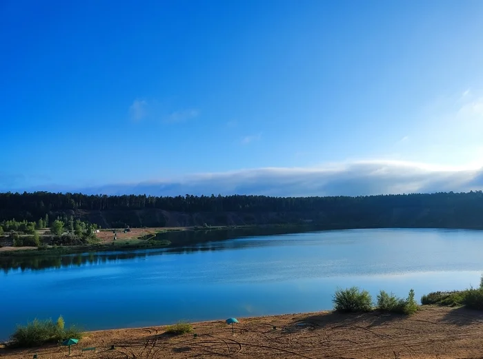 Sunday morning - My, Run, Sport, Morning, Forest, Lake, Kazan, Yudino, The photo, Mobile photography, Longpost, Sky