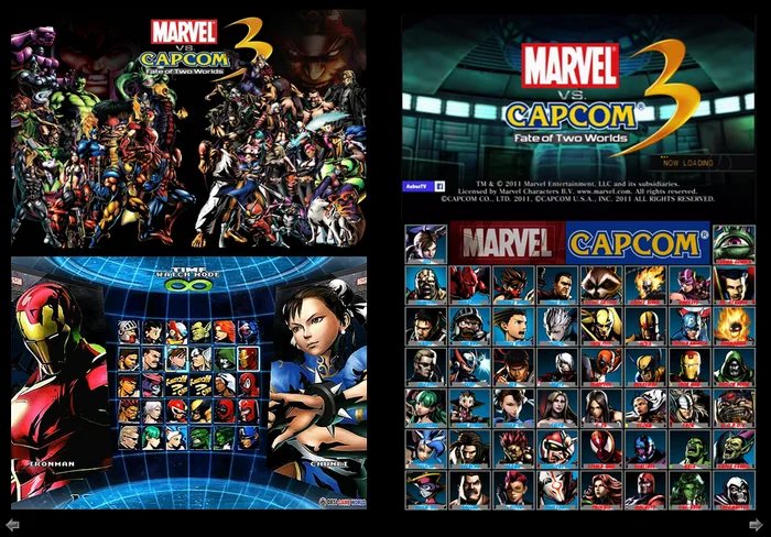 Marvel VS Capcom 3 - Roster ... Все персонажи ... - Компьютерные игры, Marvel, Marvel vs capcom, Capcom, Супергерои, Человек-Паук, Street Fighter, Ростер, Длиннопост