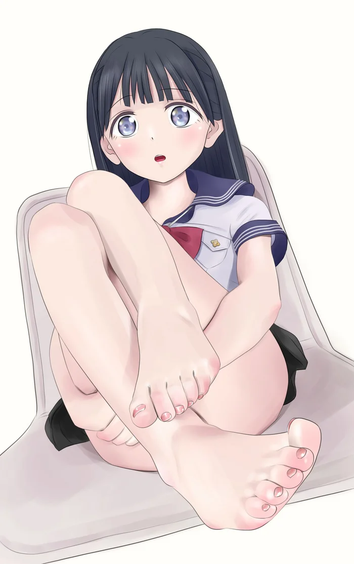 Anime made by fetishists for fetishists, I recommend it - Anime, Anime art, Akebi Komichi, Akebi-chan no Sailor-fuku, Foot fetish, Matroska, Longpost