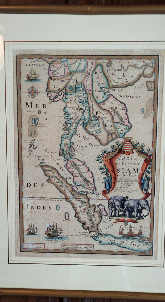 Старая карта Сиама. Собственно, Сиам - это было собирательное название тайких королевств за границей. Все эти королевства были в какой-то мере предками современного Таиланда.