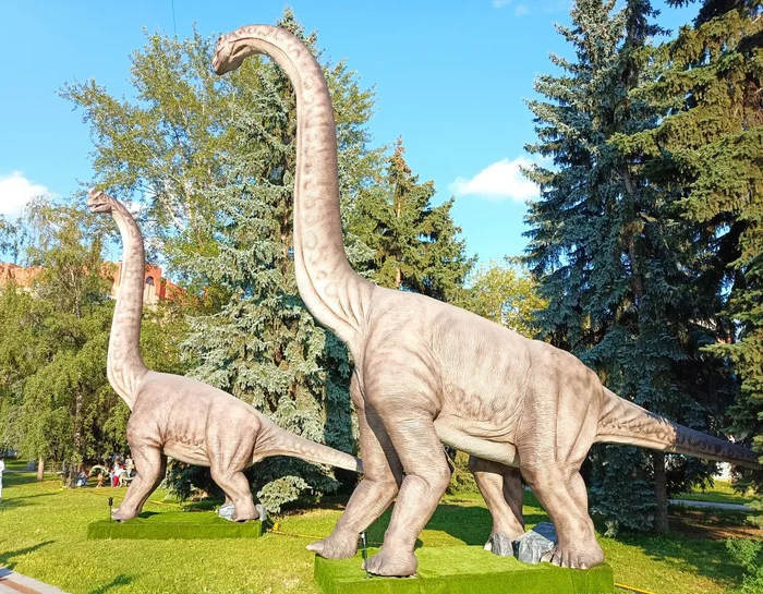 Dinosaurs in Moscow - My, Moscow, The festival, Museon Park, Dinosaurs, The park, sights, Good news, GIF, Longpost