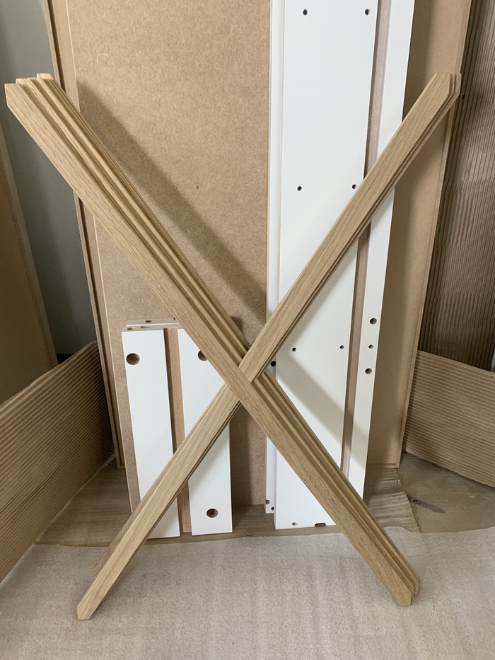 Декоративная раскладка из массива дуба на стекло распашного, кухонного фасада из окрашенного эмалью МДФ Мастерская, Изготовление, Рукоделие с процессом, Стекло, Станок, Работа с деревом, Столярка, Длиннопост