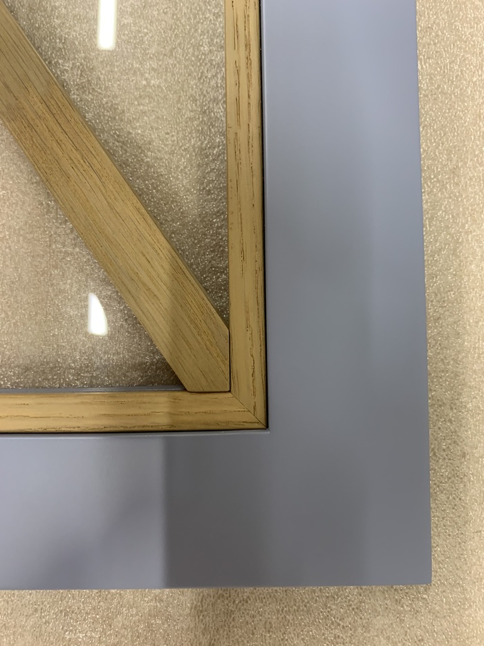 Декоративная раскладка из массива дуба на стекло распашного, кухонного фасада из окрашенного эмалью МДФ Мастерская, Изготовление, Рукоделие с процессом, Стекло, Станок, Работа с деревом, Столярка, Длиннопост