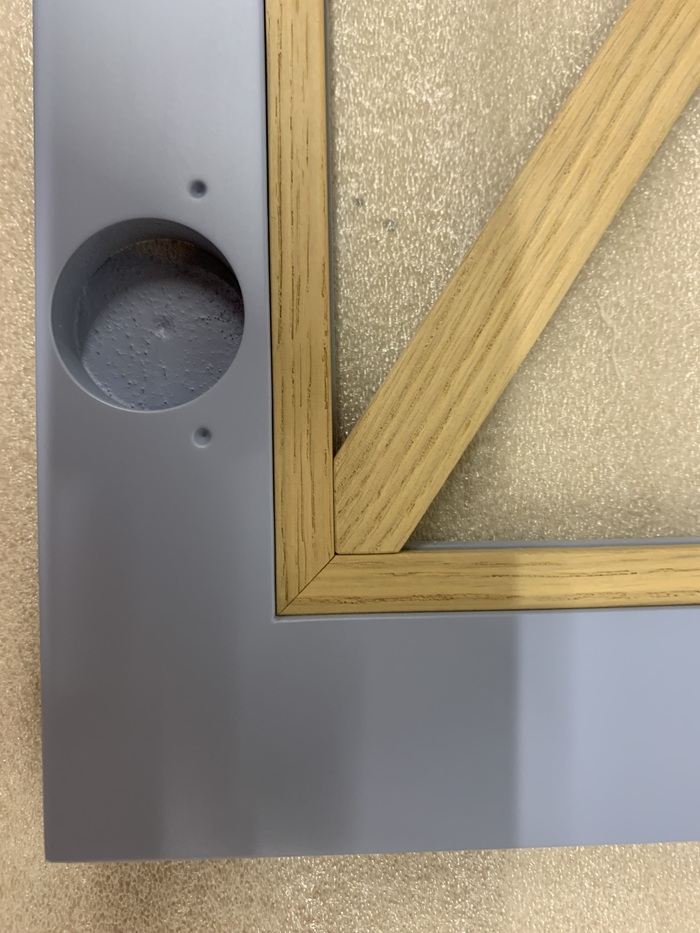 Декоративная раскладка из массива дуба на стекло распашного, кухонного фасада из окрашенного эмалью МДФ Мастерская, Изготовление, Рукоделие с процессом, Стекло, Станок, Работа с деревом, Столярка, Длиннопост