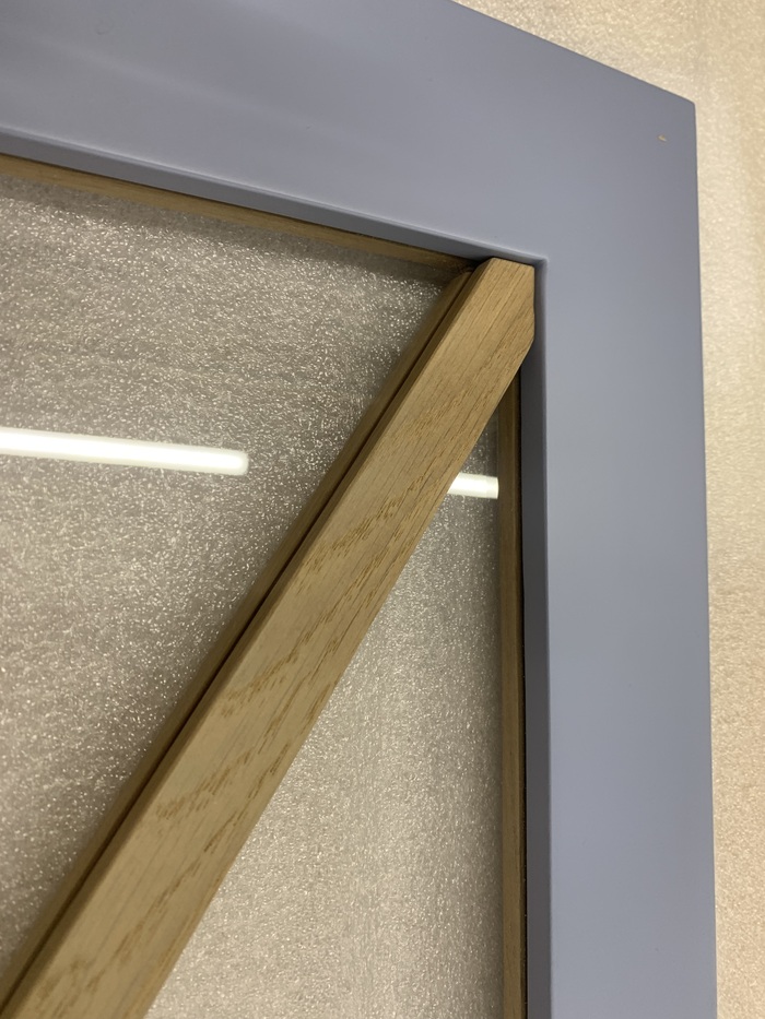 Декоративная раскладка из массива дуба на стекло распашного, кухонного фасада из окрашенного эмалью МДФ Мастерская, Изготовление, Рукоделие с процессом, Стекло, Станок, Работа с деревом, Столярка, Длиннопост