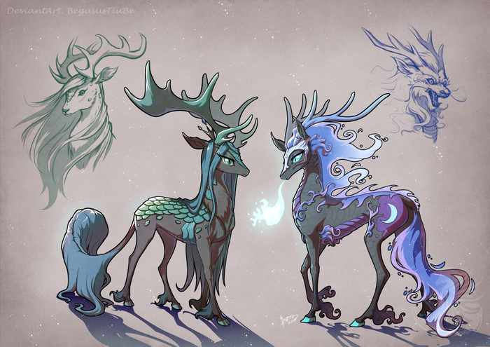   My Little Pony, Ponyart, Nightmare Moon, Queen Chrysalis, Begasuslu