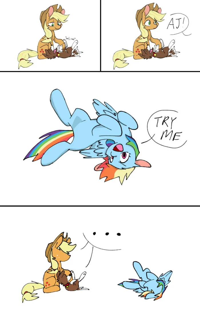 AJ! - My little pony, Rainbow dash, Winona, Applejack