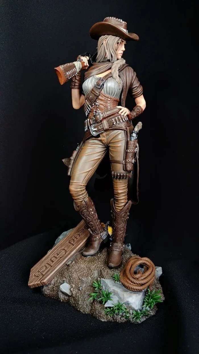 Jane the Gunslinger - My, Figurines, 3D печать, Painting, 3D, 3D printer, 3D modeling, Painting miniatures, Painting, Craft, Longpost