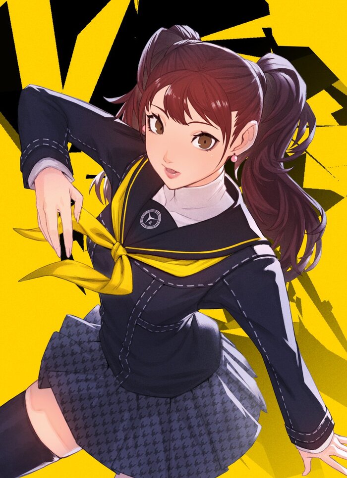 ,    , , Anime Art, Persona, Persona 4, Amagi Yukiko, Game Art, , , Kujikawa Rise, Marie (Persona 4)