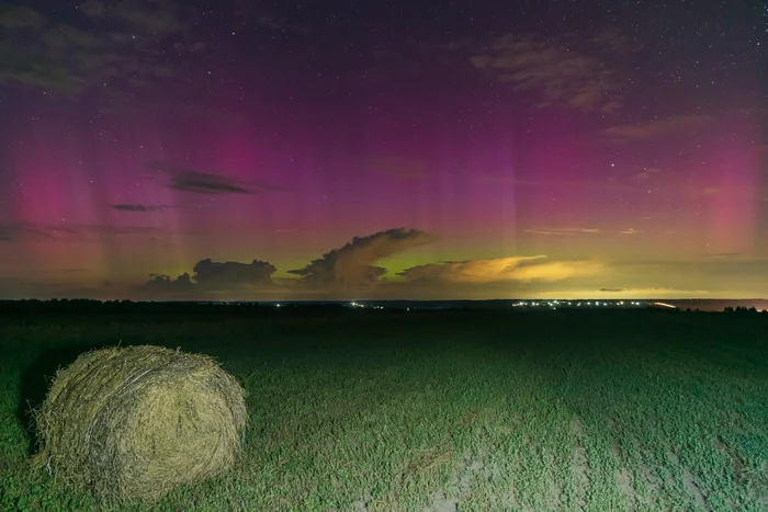 Aurora on the night of August 5 - My, Polar Lights, Astrophoto, Starry sky, Night, Landscape, August, Chuvashia, Longpost