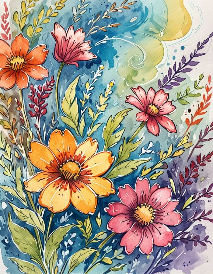 Watercolor Sketch Style v1.0 - watercolor sketches - My, Neural Networks, Artificial Intelligence, Neural network art, Stable diffusion, Longpost, Series Neurowarehouse