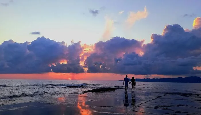 Love - My, Sunset, Black Sea, Pair, Clouds, Landscape, The photo