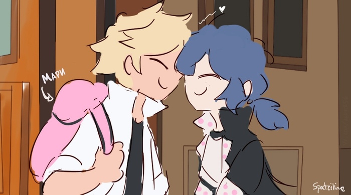 ,    ... , ,    -, , Chat Noir, Marinette, Spatziline, 
