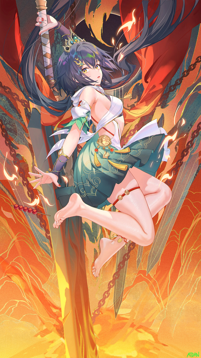 Yunli Anime Art, , Honkai: Star Rail, Yunli (Honkai: Star Rail),  , Atdan