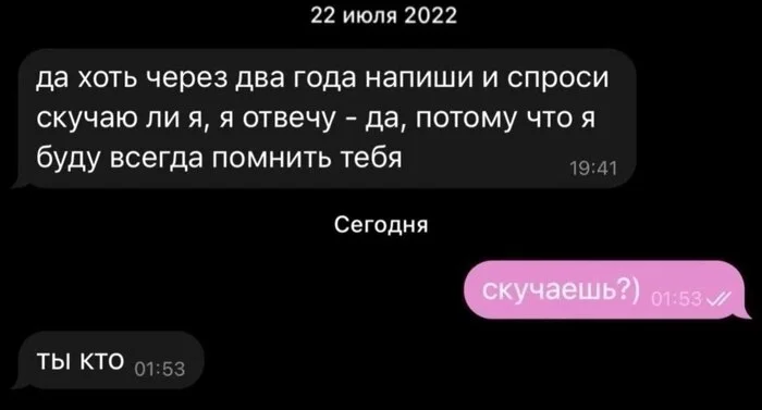 Не сдержал обещание - Обещание, Переписка, Не сдержал, Мужчины и женщины, Юмор, Забыл, Отношения, Telegram (ссылка), Скриншот