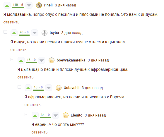 А чо опять мы???? - Комментарии, Скриншот, Комментарии на Пикабу, Молдоване, Евреи