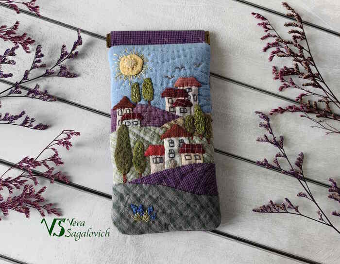 The summer that will stay with you - eyeglass case using Japanese patchwork technique - Handmade, With your own hands, Needlework without process, Needlework, glasses case, Patchwork, VKontakte (link), Longpost