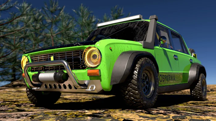 2101 OFF-ROAD 3D version 2 - Blender, 3D modeling, 3D, Design, Longpost