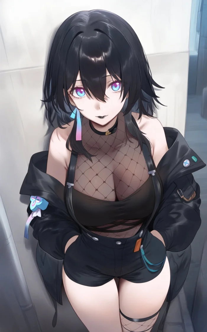 Goth 7th - Honkai: Star Rail, March 7th (Honkai: Star Rail), Art, Girls, Games, Anime art, Anime, Neural network art, Setsumanga, Goths