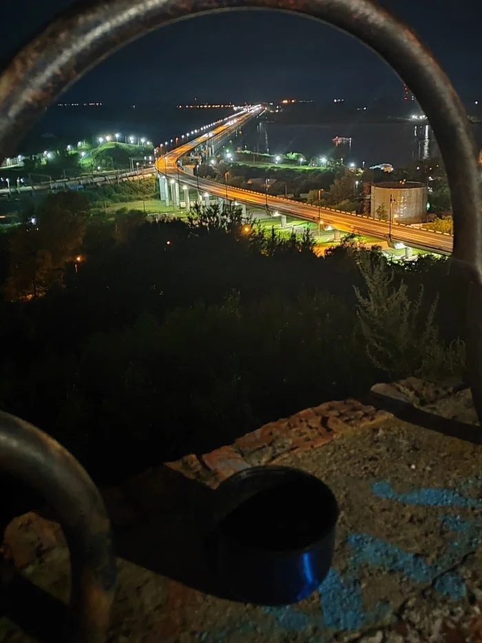 Bridge over the Amur - My, The photo, Дальний Восток, Khabarovsk, Bridge, Amur River, Night