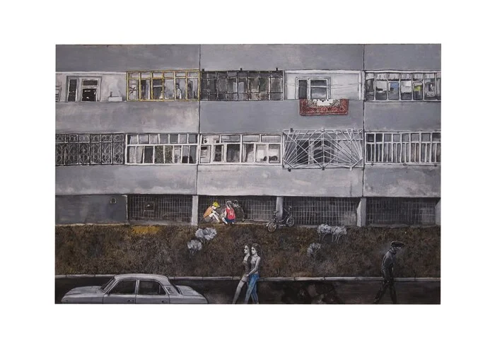 Sleeping quarter in Russia - Art, Drawing, Russia, Urbanism