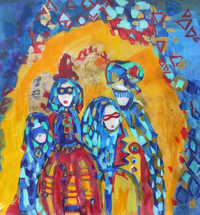 Carnival - My, Drawing, Sketch, Graphics, Traditional art, Painting, Carnival, Acrylic, Paints