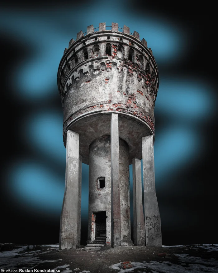 Water tower near Vyborg - My, The photo, Architecture, Photoshop, Canon, Fineart, Water tower