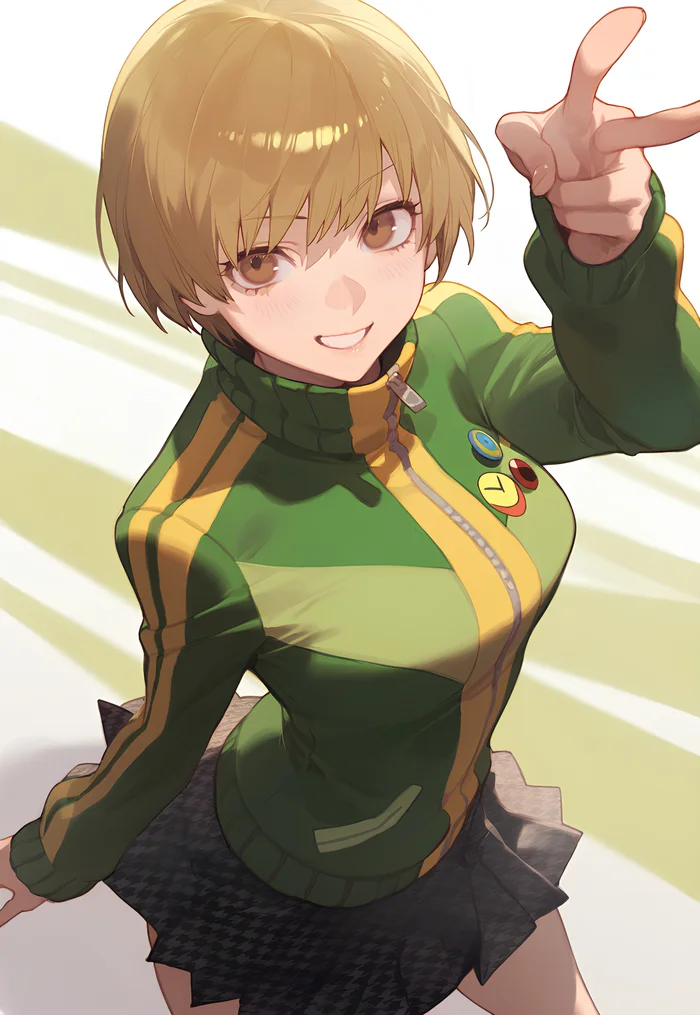 Chie - Art, Anime, Anime art, Neural network art, Persona, Game art, Persona 4, Chie Satonaka, Games, Longpost