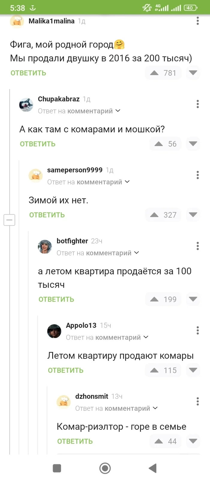 I hope real estate prices in Vuktyl don’t jump! - Screenshot, Comments, Comments on Peekaboo, Prices, Buying a property, Vuktyl, Russia, 90th, Nostalgia, Longpost, Sad humor