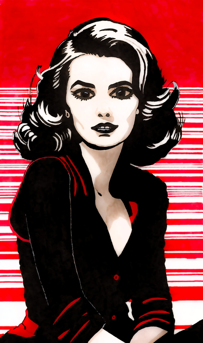 Работа выполнена тушью