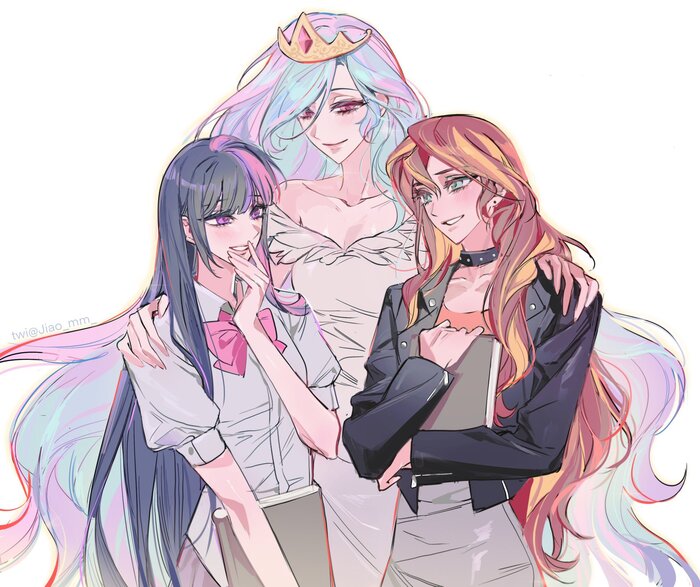    My Little Pony, , , Princess Celestia, Sunset Shimmer, Twilight Sparkle