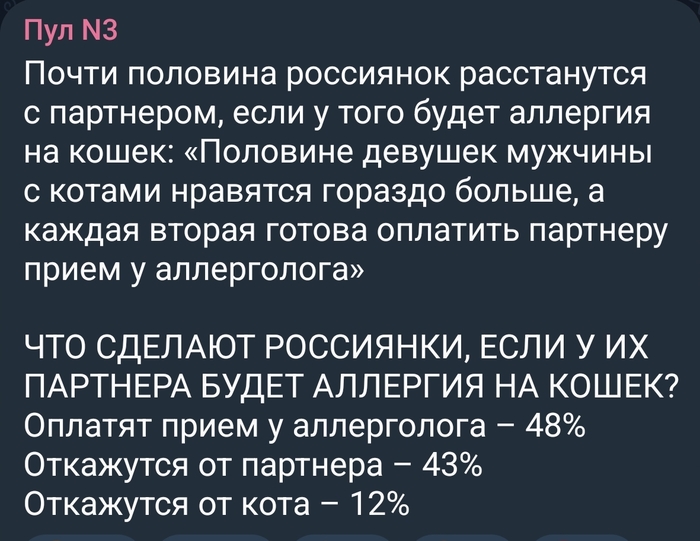 Ещё одно доказательство, что женщины любят котов больше чем мужчин