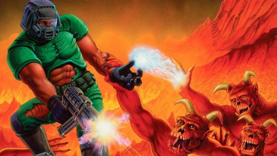 New old DOOM on the SNES game console - Doom, SNES, GIF, Twitter (link), Longpost