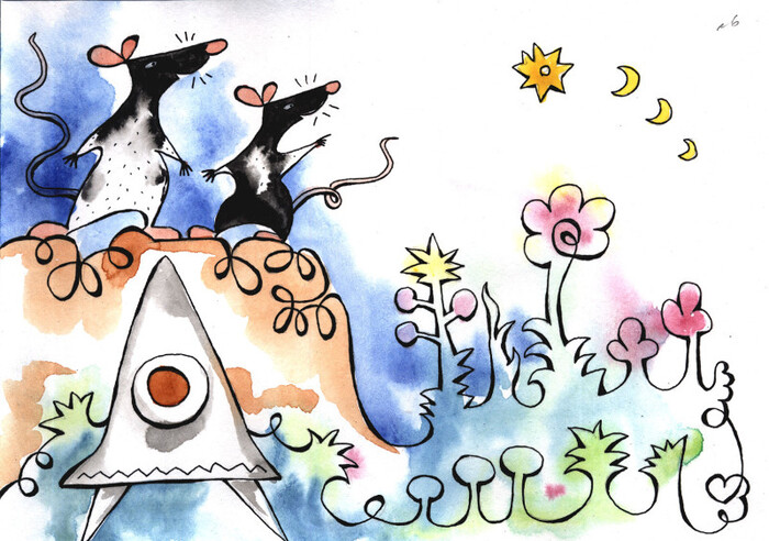 Ура! Здесь есть растения! И так много «сыра» в небе!